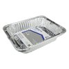 Home Plus Durable Foil 9-1/4 in. W X 11-3/4 in. L Roaster Pan Silver 2 pc D88020